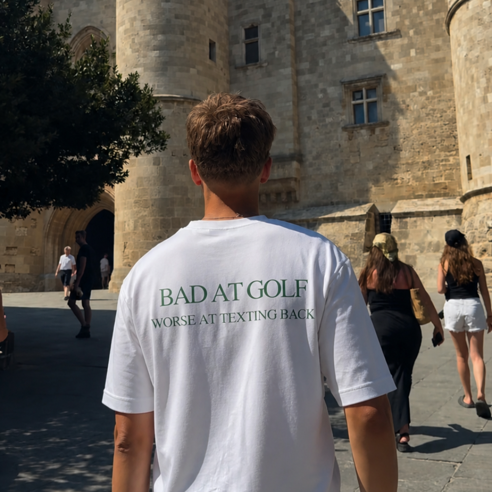 BAD AT GOLF, WORSE AT TEXTING BACK TEE